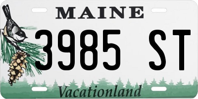 ME license plate 3985ST
