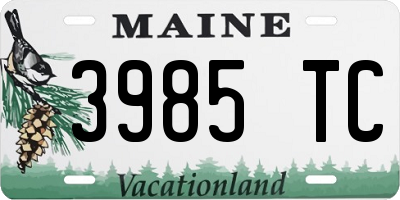 ME license plate 3985TC