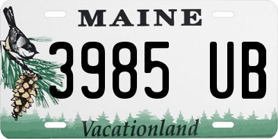 ME license plate 3985UB