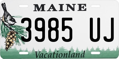 ME license plate 3985UJ