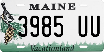 ME license plate 3985UU