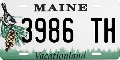 ME license plate 3986TH