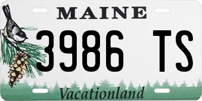 ME license plate 3986TS