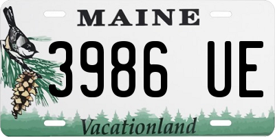 ME license plate 3986UE
