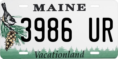 ME license plate 3986UR