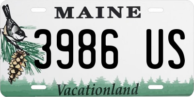 ME license plate 3986US