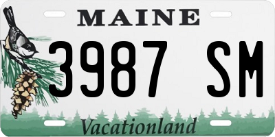 ME license plate 3987SM