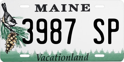 ME license plate 3987SP