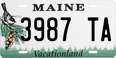 ME license plate 3987TA