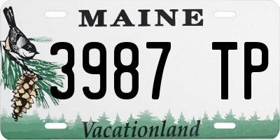 ME license plate 3987TP