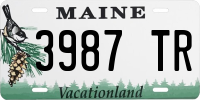 ME license plate 3987TR