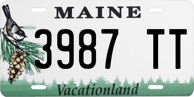 ME license plate 3987TT