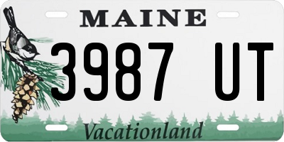 ME license plate 3987UT