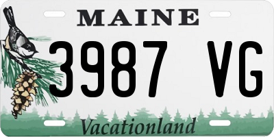 ME license plate 3987VG