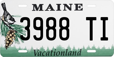 ME license plate 3988TI