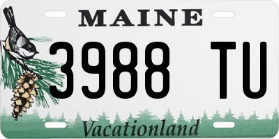 ME license plate 3988TU