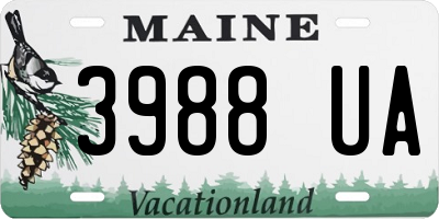 ME license plate 3988UA