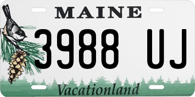 ME license plate 3988UJ