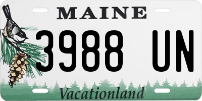 ME license plate 3988UN