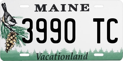 ME license plate 3990TC