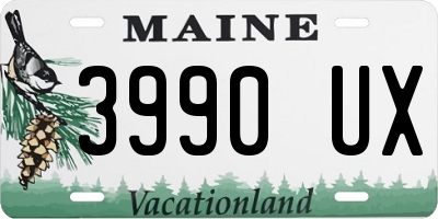 ME license plate 3990UX