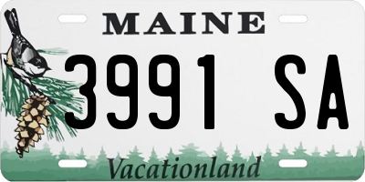 ME license plate 3991SA