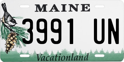 ME license plate 3991UN