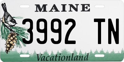 ME license plate 3992TN