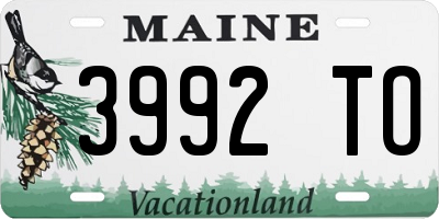 ME license plate 3992TO