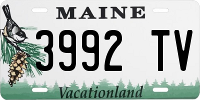 ME license plate 3992TV