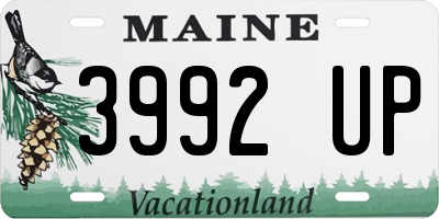 ME license plate 3992UP