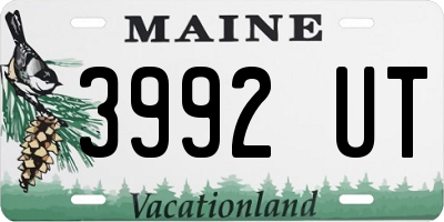 ME license plate 3992UT