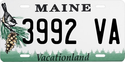 ME license plate 3992VA