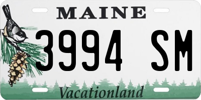 ME license plate 3994SM