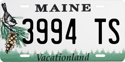 ME license plate 3994TS