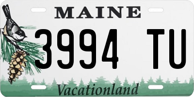 ME license plate 3994TU