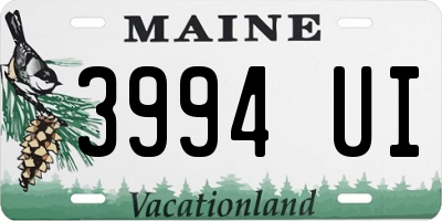 ME license plate 3994UI