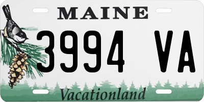 ME license plate 3994VA