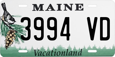 ME license plate 3994VD