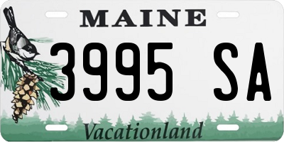 ME license plate 3995SA