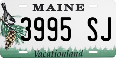 ME license plate 3995SJ