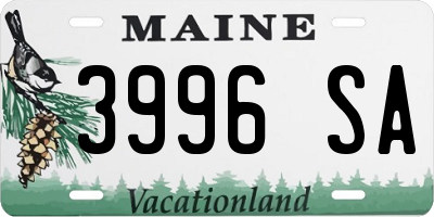 ME license plate 3996SA