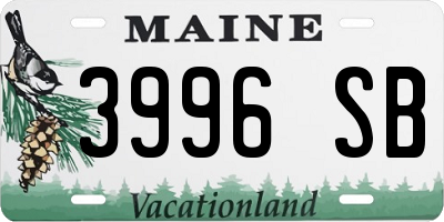 ME license plate 3996SB