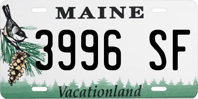 ME license plate 3996SF
