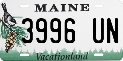 ME license plate 3996UN