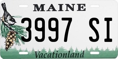 ME license plate 3997SI