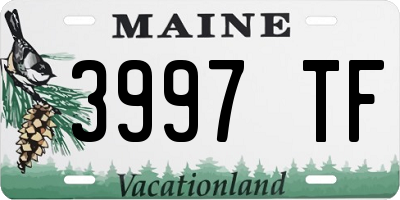 ME license plate 3997TF
