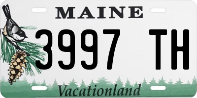 ME license plate 3997TH