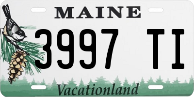ME license plate 3997TI