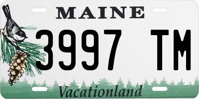 ME license plate 3997TM